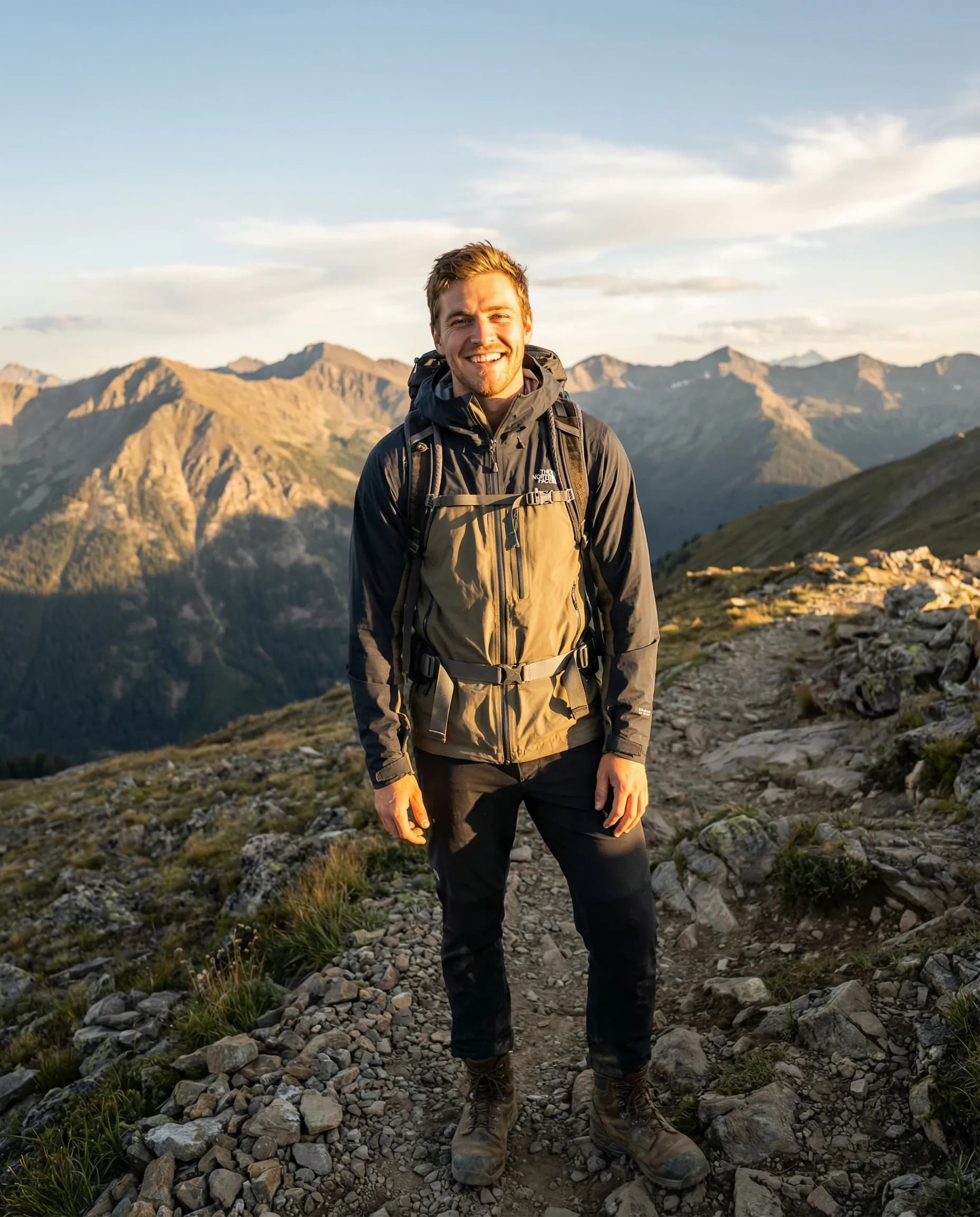 AI dating profile photo with natural outdoor lighting