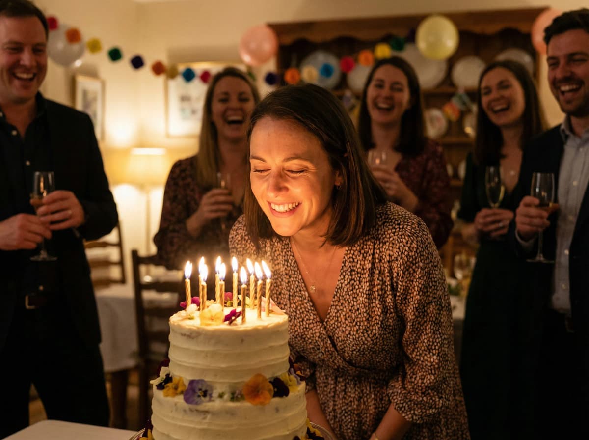 Birthday celebration moment