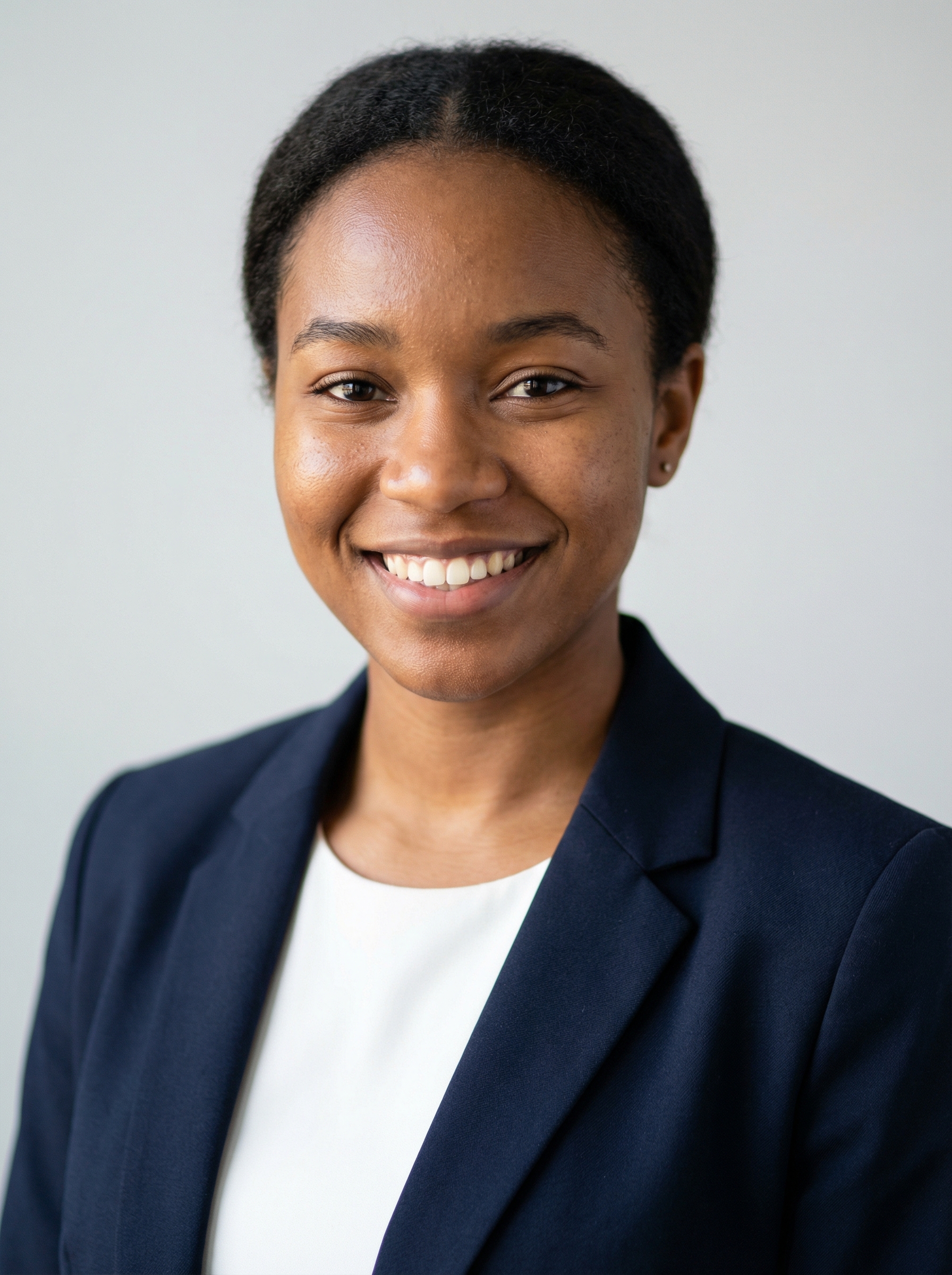 Professional AI-generated headshot of a recent college graduate