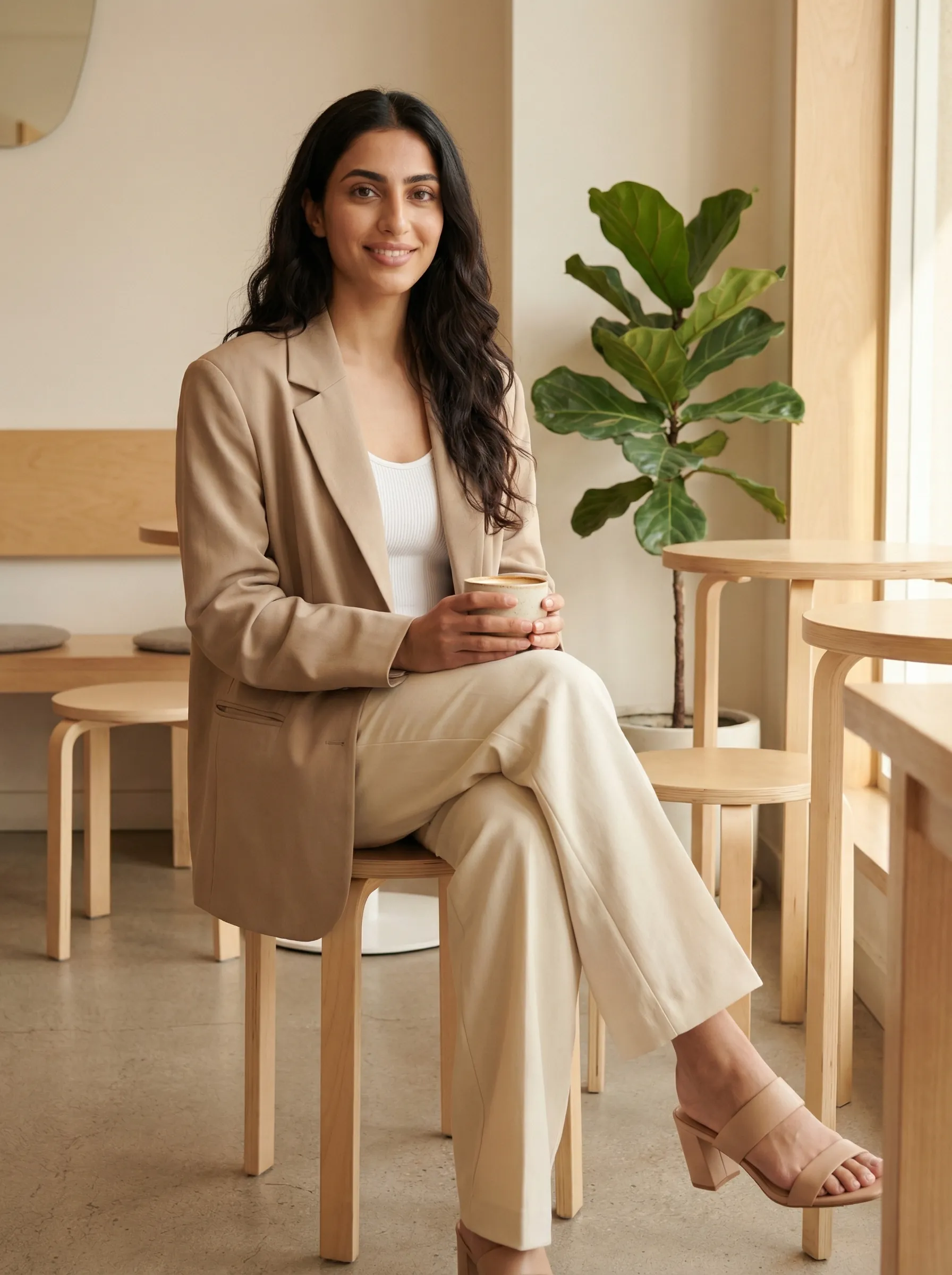 AI-generated lifestyle photo in a cafe setting