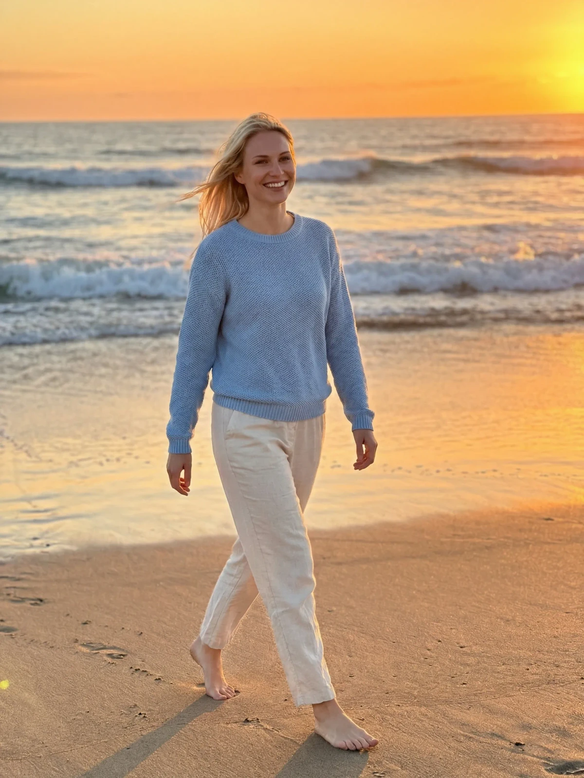 Balanced social-proof dating photo showing the subject clearly while still including friends in the frame