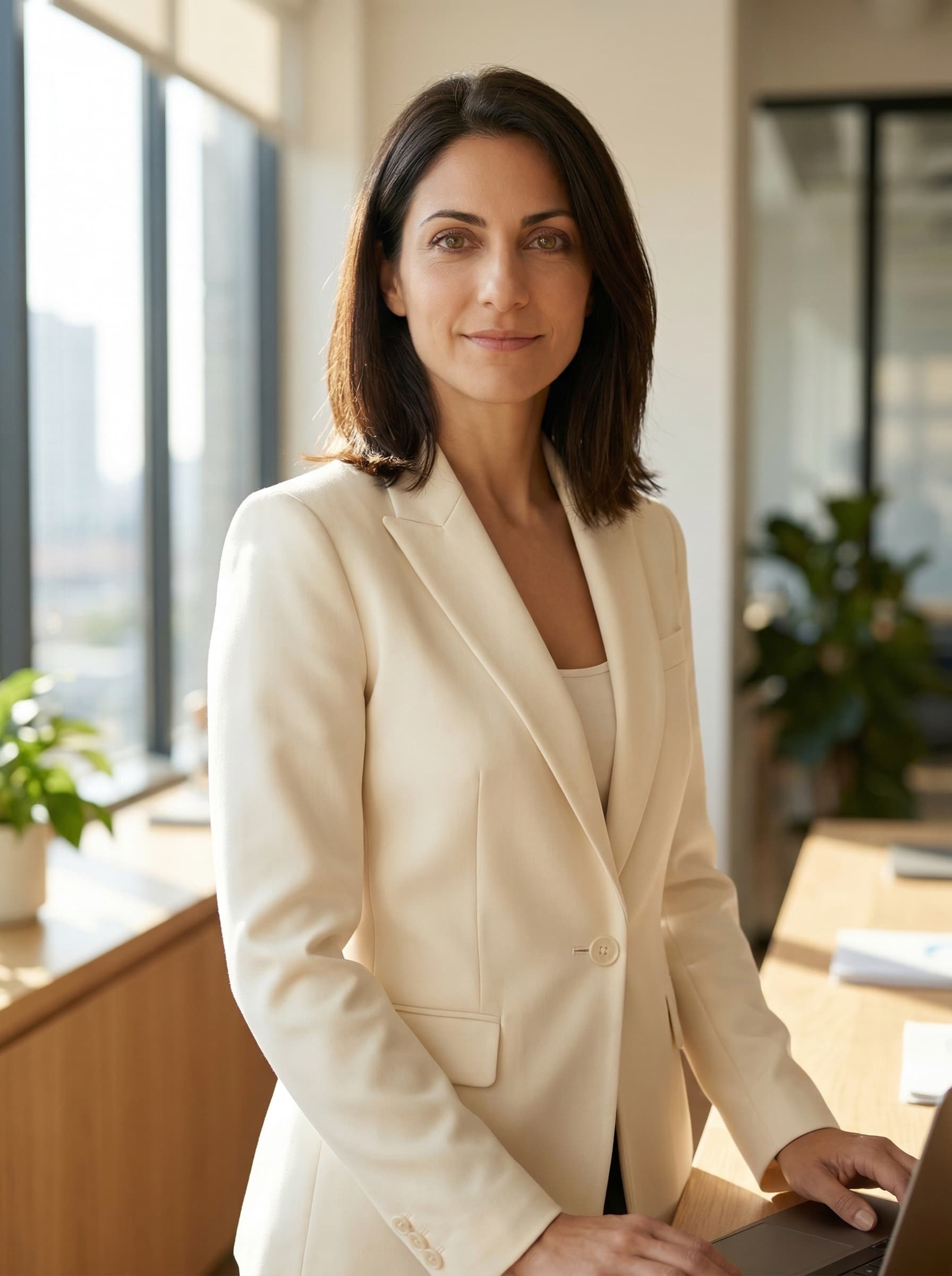 Professional founder-style portrait of a woman