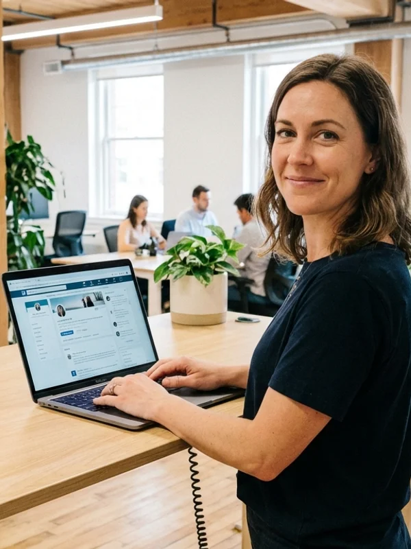 LinkedIn-style headshot example for the best AI selfie editor apps article